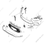 13477839-00|1347783900 | Bumper Trim | BYD parts | HCEF-2803281 | HCEF2803281 | Han EV | PartsFinds