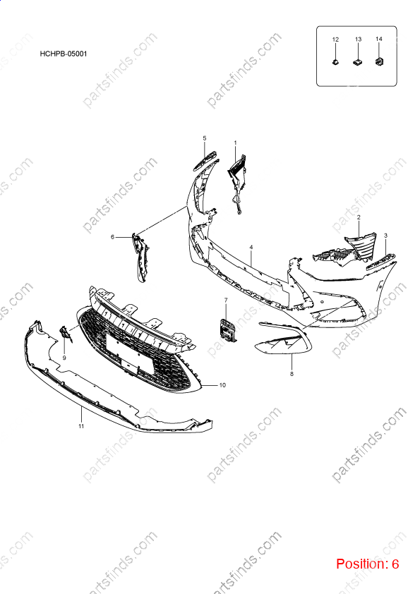 13477839-00|1347783900 | Bumper Trim | BYD parts | HCEF-2803281 | HCEF2803281 | Han EV | PartsFinds