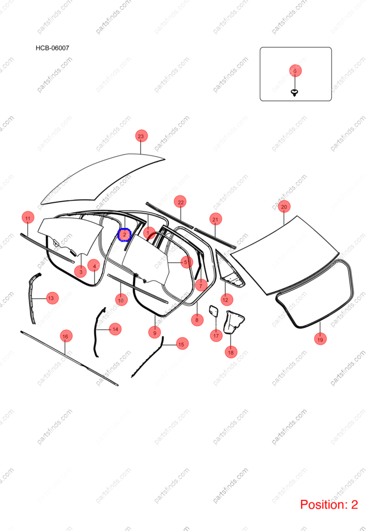 13489054-00|1348905400 | Door glass lift rubber strip | BYD parts | HC-6107113B | HC6107113B | Han EV | PartsFinds