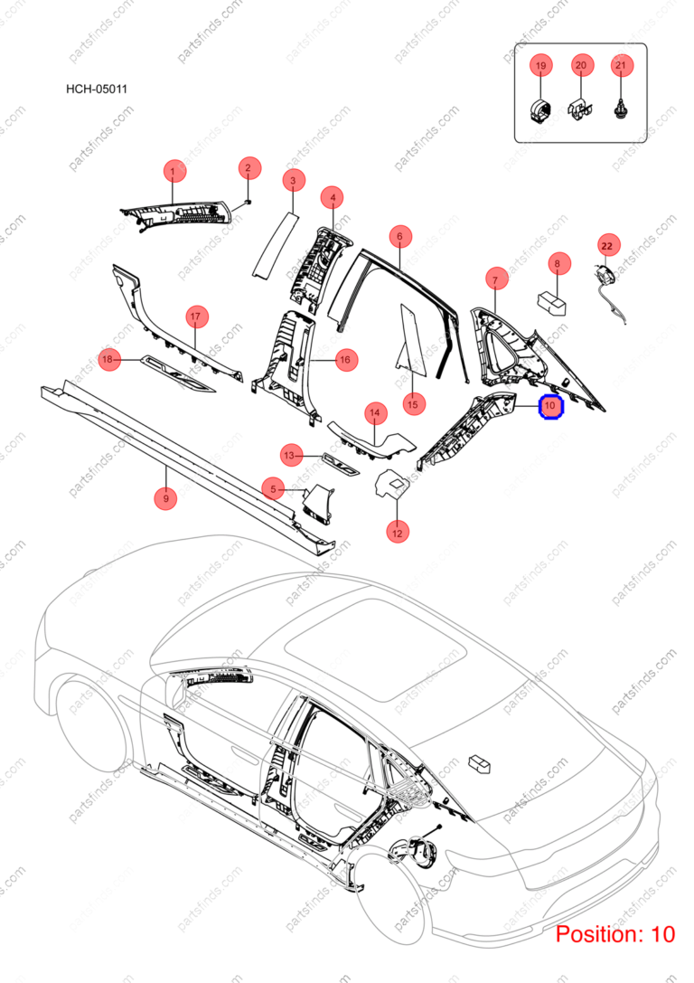 13506739-00|1350673900 | C-pillar trim panel | BYD parts | HC-5402340A-00A7 | HC5402340A00A7 | Han EV | PartsFinds