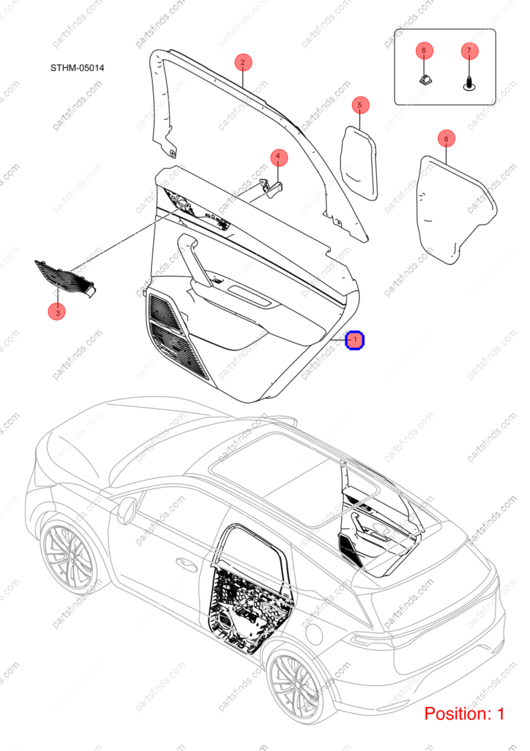13520038-00|1352003800 | Door panel | BYD parts | STHA-6202100B-D3ZA3 | STHA6202100BD3ZA3 | Tang EV | PartsFinds