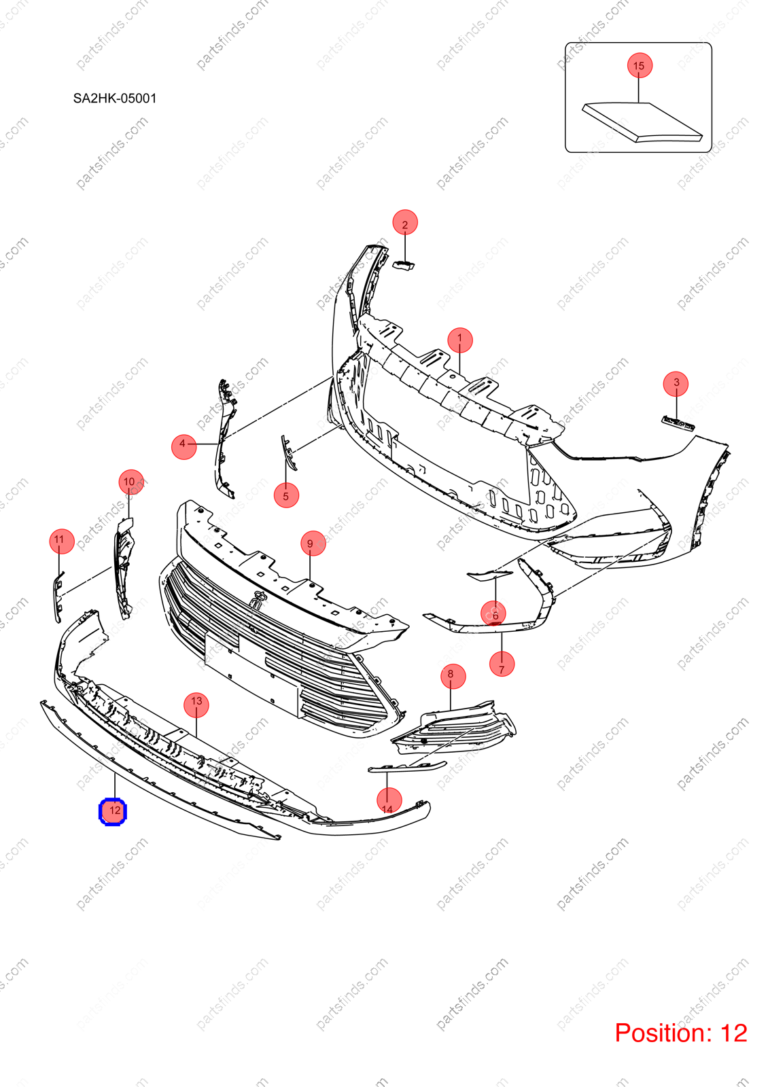 13546909-00|1354690900 | Bumper Diffuser | BYD parts | SA2FL-2803113/77-00E9 | SA2FL28031137700E9 | Song PRO DM-i | PartsFinds
