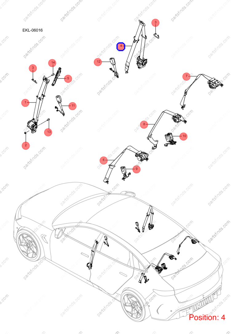 13552204-00|1355220400 | Seat belt | BYD parts | EKEA-5811020A | EKEA5811020A | Seal EV | PartsFinds