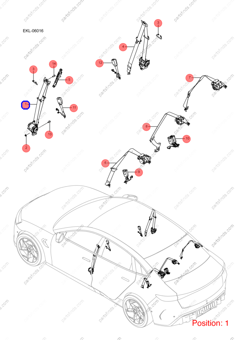 13552237-00|1355223700 | Seat belt | BYD parts | EKEA-5811010A | EKEA5811010A | Seal EV | PartsFinds