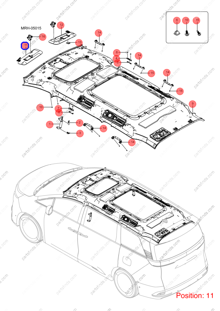 13606446-00|1360644600 | Sun visor | BYD parts | MRHB-8204010-00HBD | MRHB820401000HBD | DENZA D9 EV | DENZA D9 DM-i | DENZA D9 PHEV | PartsFinds