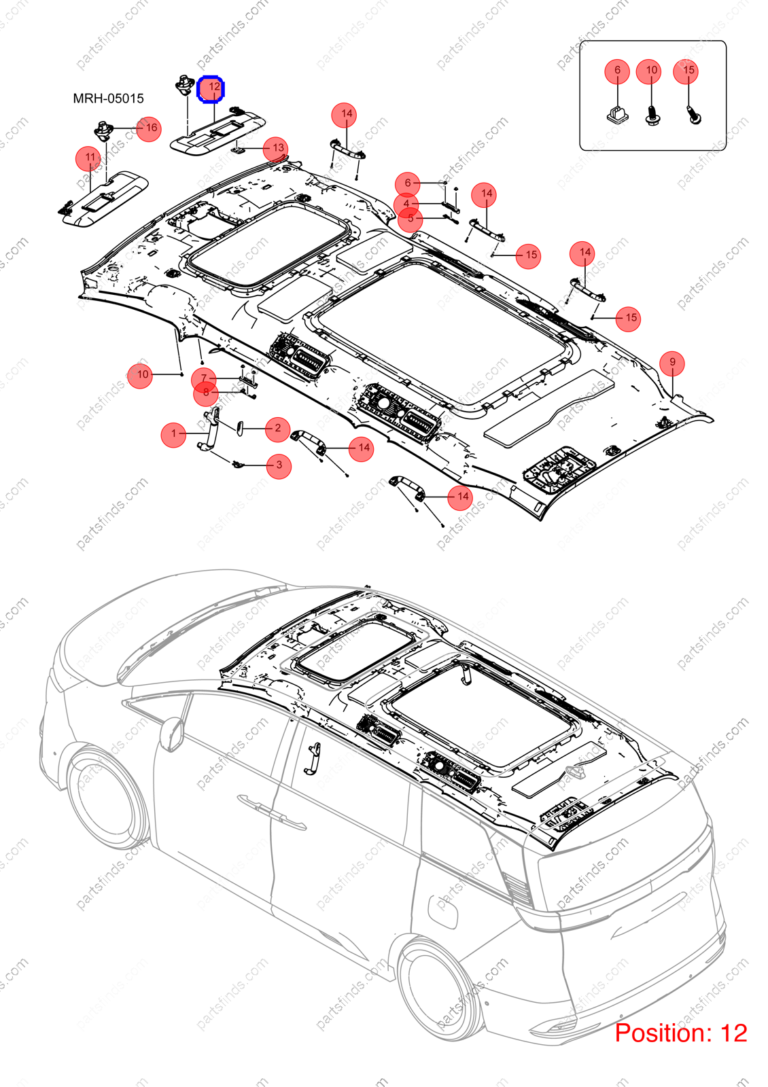 13606469-00|1360646900 | Sun visor | BYD parts | MRHB-8204020-00HBD | MRHB820402000HBD | DENZA D9 EV | DENZA D9 DM-i | DENZA D9 PHEV | PartsFinds