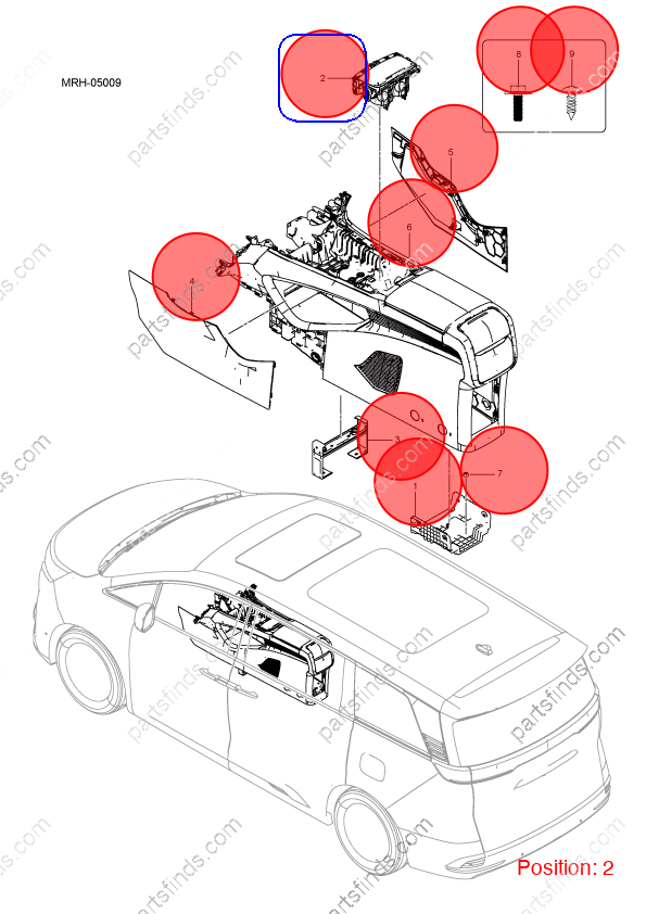 13615099-00|1361509900 | Drink holder | BYD parts | MRHB-5305200-00BX | MRHB530520000BX | DENZA D9 EV | DENZA D9 DM-i | DENZA D9 PHEV | PartsFinds