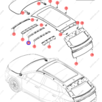 13623371-00|1362337100 | Roof beam | BYD parts | SC2E-5701213/77 | SC2E570121377 | Atto3 PLUS EV | Yuan PLUS EV | PartsFinds