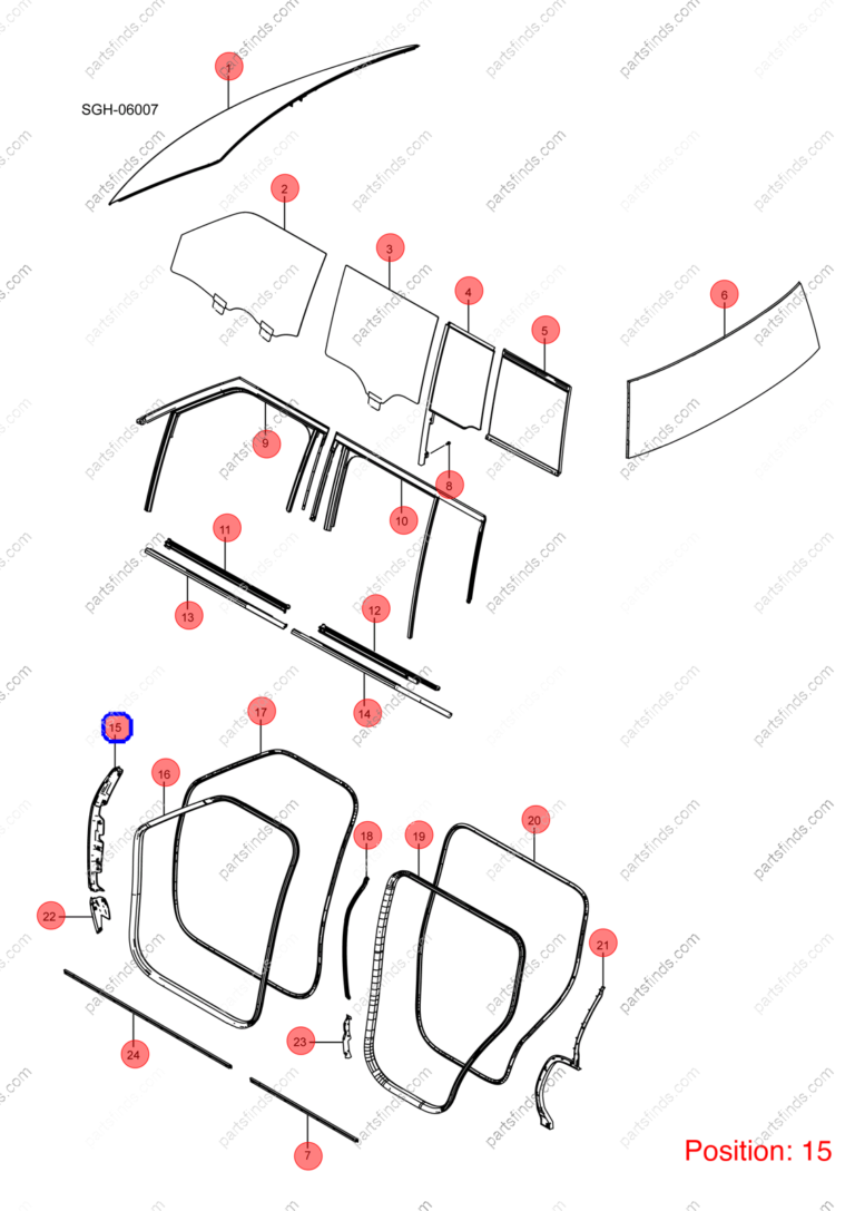 13631368-00|1363136800 | Door Seal | BYD parts | SGH-6107212 | SGH6107212 | YANGWANG U8 | YANGWANG U8 PHEV | YANGWANG U8 HYBRID | PartsFinds