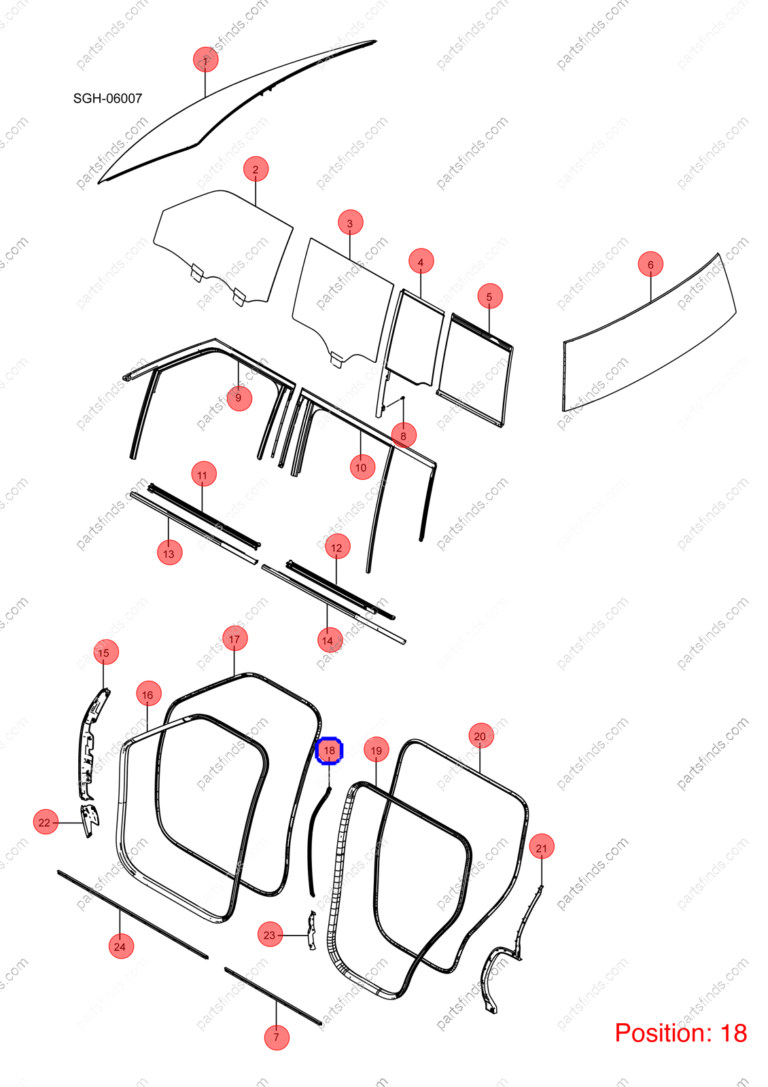 13631391-00|1363139100 | Door Seal | BYD parts | SGH-6207211 | SGH6207211 | YANGWANG U8 | YANGWANG U8 PHEV | YANGWANG U8 HYBRID | PartsFinds