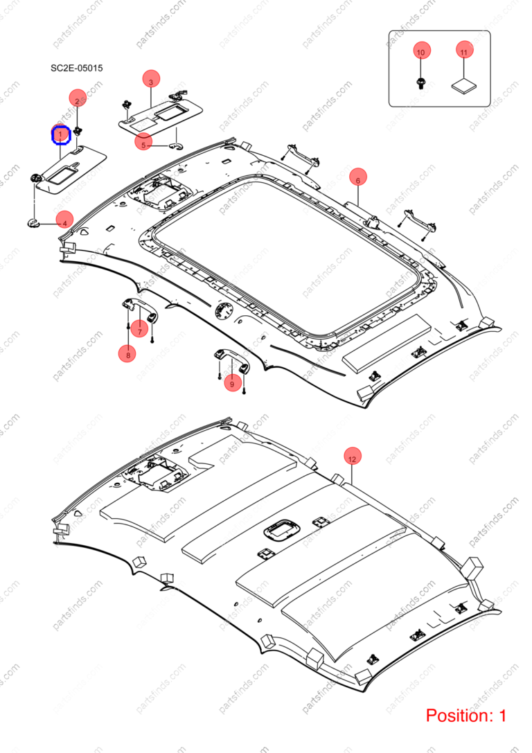 13632320-00|1363232000 | Sun visor | BYD parts | SA2FC-8204010D-00DJ | SA2FC8204010D00DJ | Atto3 PLUS EV | Yuan PLUS EV | PartsFinds