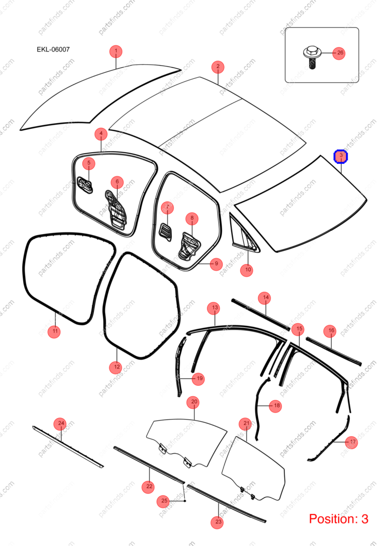 13636194-00|1363619400 | Windshield | BYD parts | EKEA-5206020D | EKEA5206020D | Seal EV | PartsFinds
