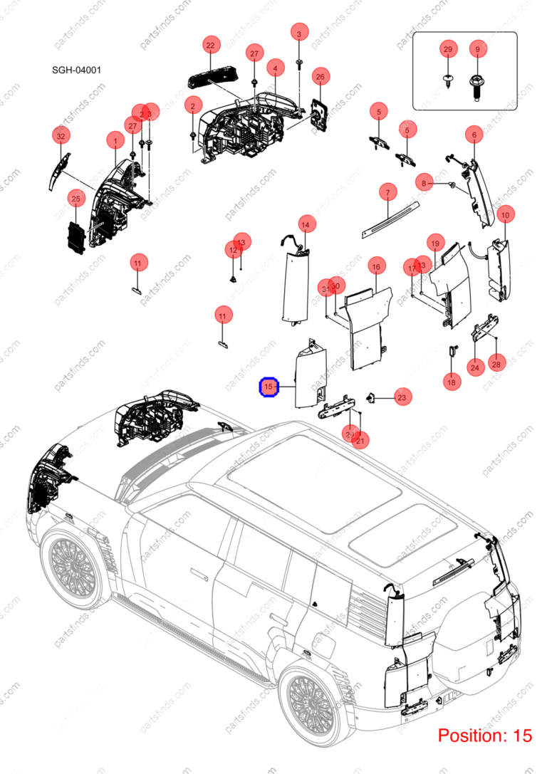 13636249-00|1363624900 | Taillight | BYD parts | SGHA-4133010 | SGHA4133010 | YANGWANG U8 | YANGWANG U8 PHEV | YANGWANG U8 HYBRID | PartsFinds