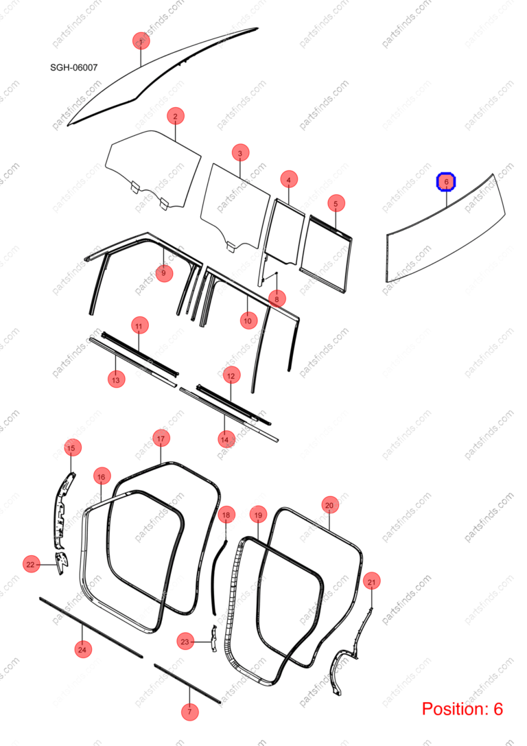 13639902-00|1363990200 | Windshield | BYD parts | SGH-6303100 | SGH6303100 | YANGWANG U8 | YANGWANG U8 PHEV | YANGWANG U8 HYBRID | PartsFinds