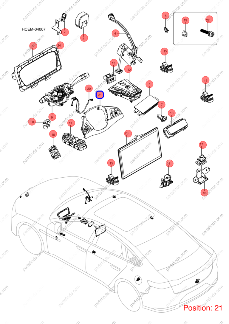 13652752-00|1365275200 | Steering wheel switch | BYD parts | HC-3402400M-D1DQ | HC3402400MD1DQ | Han EV | PartsFinds