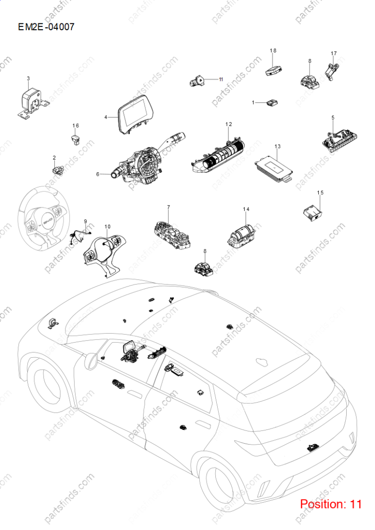 13652928-00|1365292800 | Shift lever trim panel | BYD parts | EM2EC-1703040D-00BX | EM2EC1703040D00BX | Dolphin EV | PartsFinds