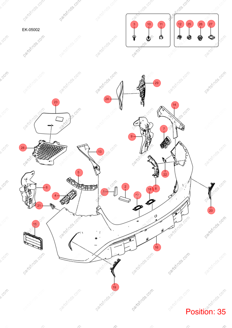13660419-00|1366041900 | Bumper Trim | BYD parts | EKEB-2804150-00UAA | EKEB280415000UAA | Seal EV | PartsFinds