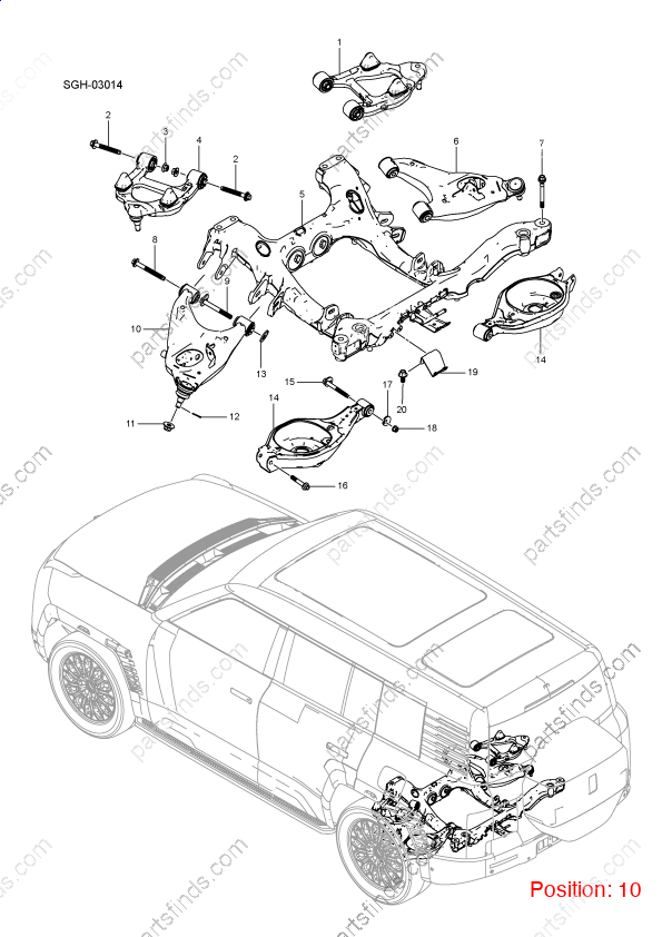 13668211-00|1366821100 | Control arm | BYD parts | TA90-2914510AA | TA902914510AA | YANGWANG U8 | YANGWANG U8 PHEV | YANGWANG U8 HYBRID | PartsFinds