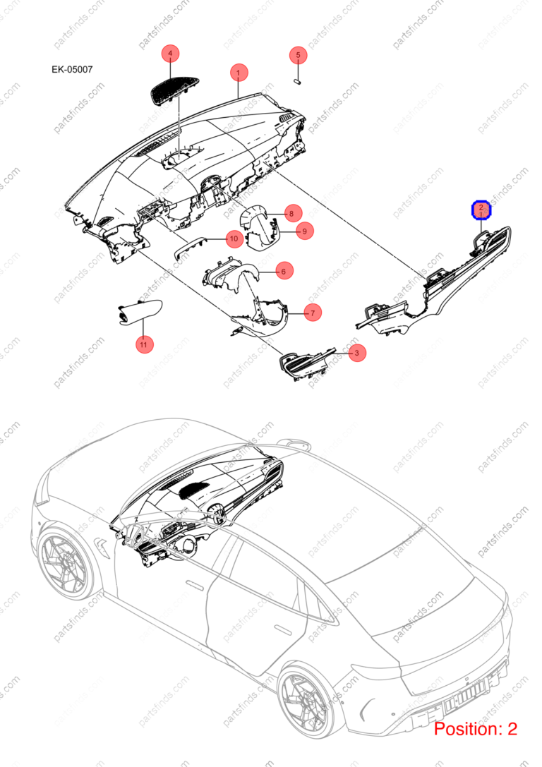 13669070-00|1366907000 | Instrument panel trim | BYD parts | EKEA-5306140A-00LB3 | EKEA5306140A00LB3 | Seal EV | PartsFinds