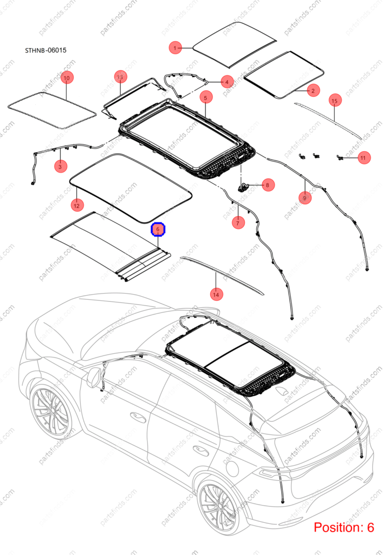 13713312-00|1371331200 | Sunroof sunshade | BYD parts | ST-5703130C | ST5703130C | Tang EV | PartsFinds
