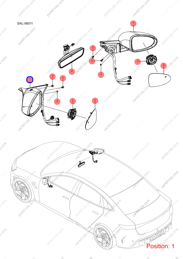 13716799-00|1371679900 | Reverse mirror assembly | BYD parts | EKEA-8202100E | EKEA8202100E | Seal EV | PartsFinds