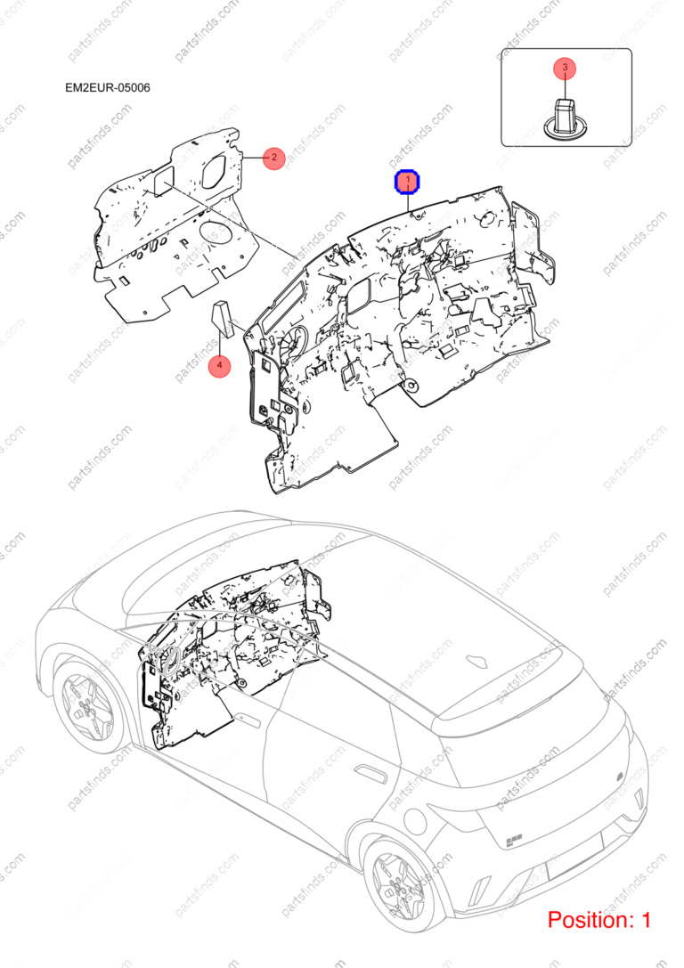 13727355-00|1372735500 | Firewall insulation cotton | BYD parts | EM2EY-5310010 | EM2EY5310010 | Dolphin EV | PartsFinds