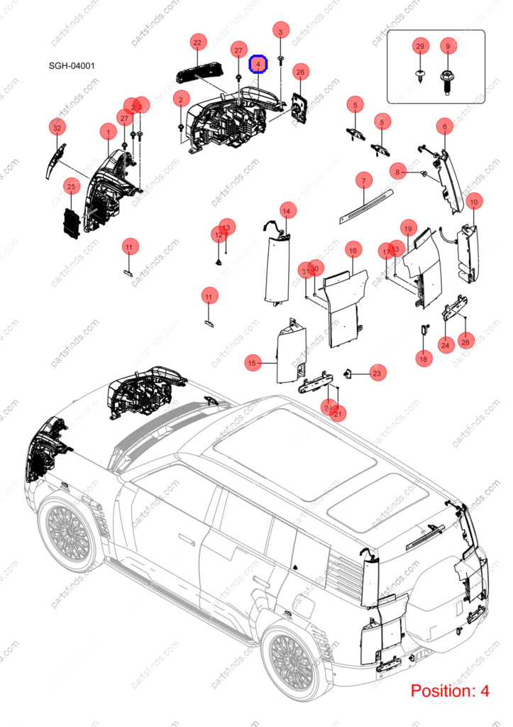 13727395-00|1372739500 | Headlight | BYD parts | SGHA-4121020A | SGHA4121020A | YANGWANG U8 | YANGWANG U8 PHEV | YANGWANG U8 HYBRID | PartsFinds