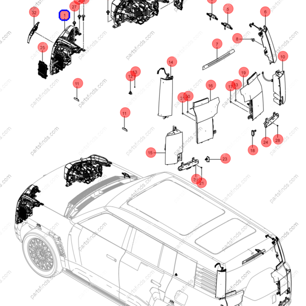 13727396-00|1372739600 | Headlight | BYD parts | SGHA-4121010A | SGHA4121010A | YANGWANG U8 | YANGWANG U8 PHEV | YANGWANG U8 HYBRID | PartsFinds