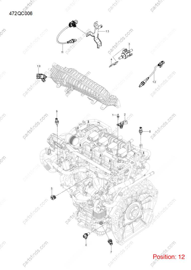 13730217-00|1373021700 | Oxygen sensor | BYD parts | SA3HJU-1211300 | SA3HJU1211300 | Song PLUS DM-i | Song PRO DM-i | PartsFinds