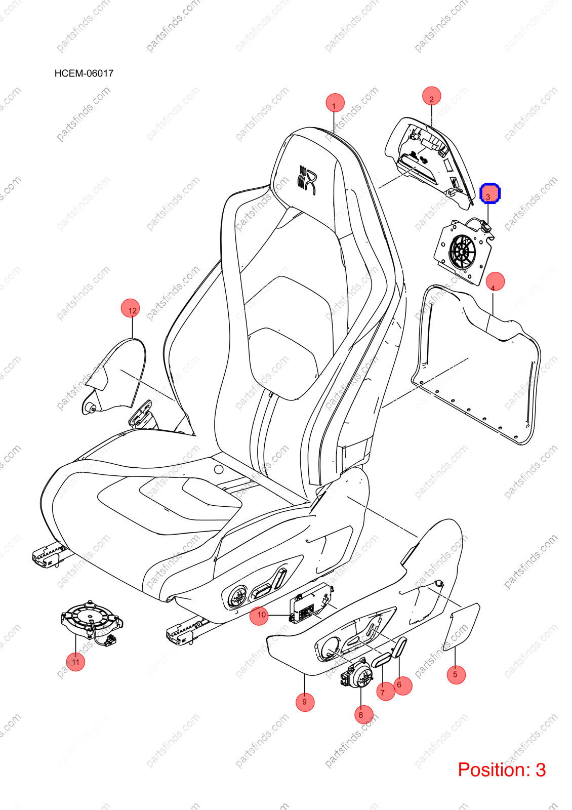 13739831-00|1373983100 | Seat fan | BYD parts | HCEF-3760500 | HCEF3760500 | Han EV | PartsFinds 13739831-00|1373983100 | Seat fan | BYD parts | HCEF-3760500 | HCEF3760500 | Han EV | PartsFinds
