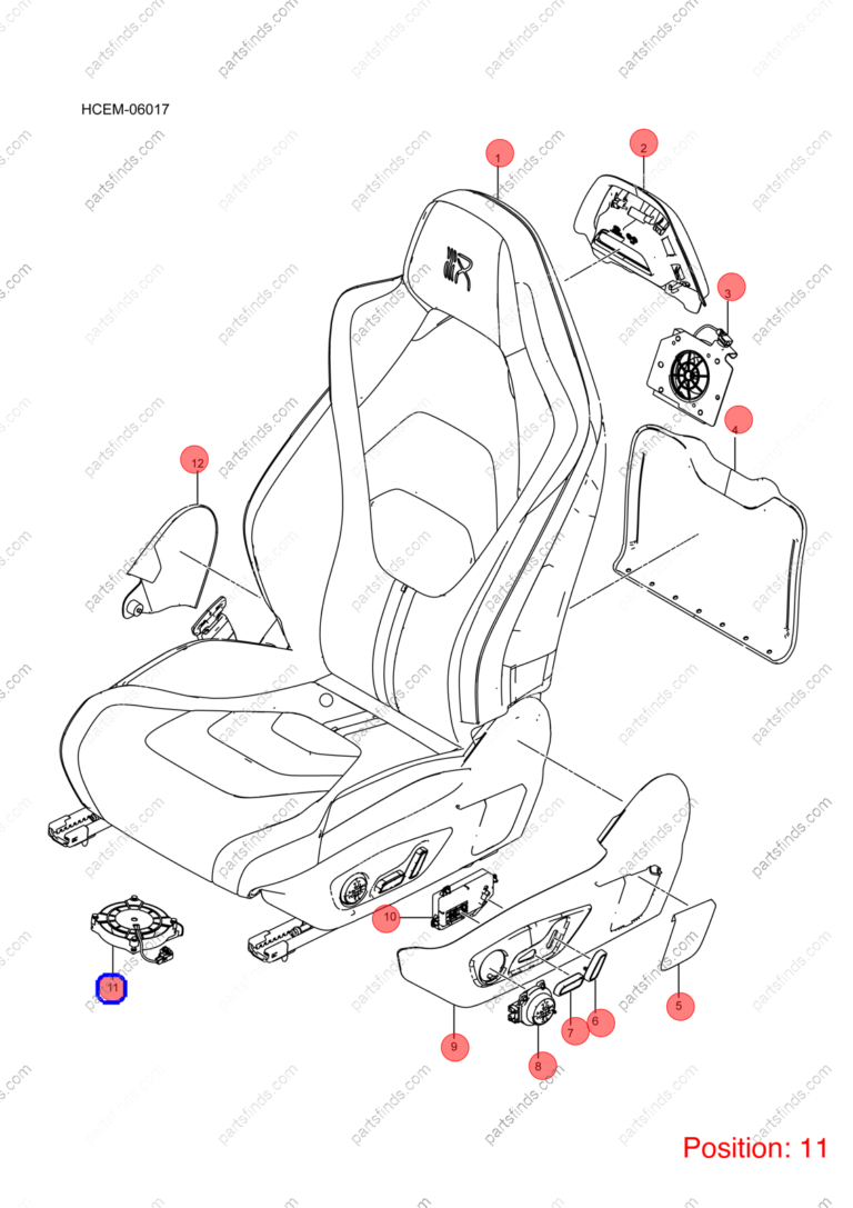 13740617-00|1374061700 | Seat fan | BYD parts | HCEF-3760300 | HCEF3760300 | Han EV | PartsFinds