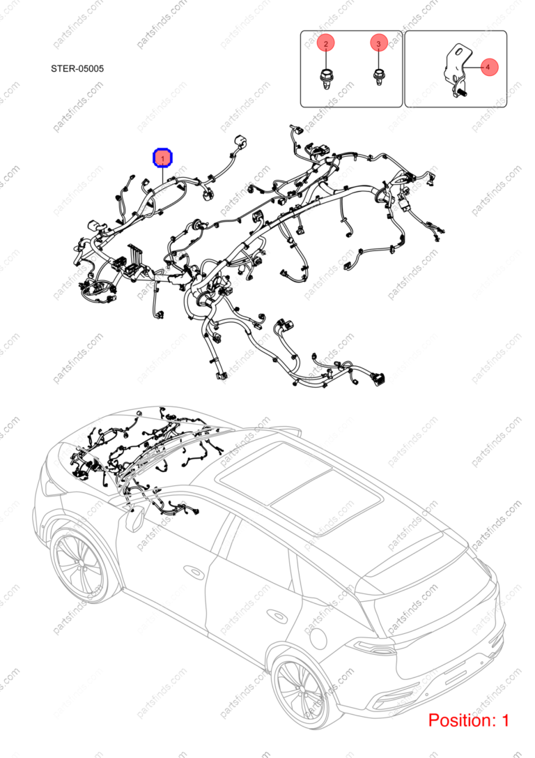 13742202-00|1374220200 | Engine wiring harness | BYD parts | STES-4011100B-D1 | STES4011100BD1 | Tang EV | PartsFinds