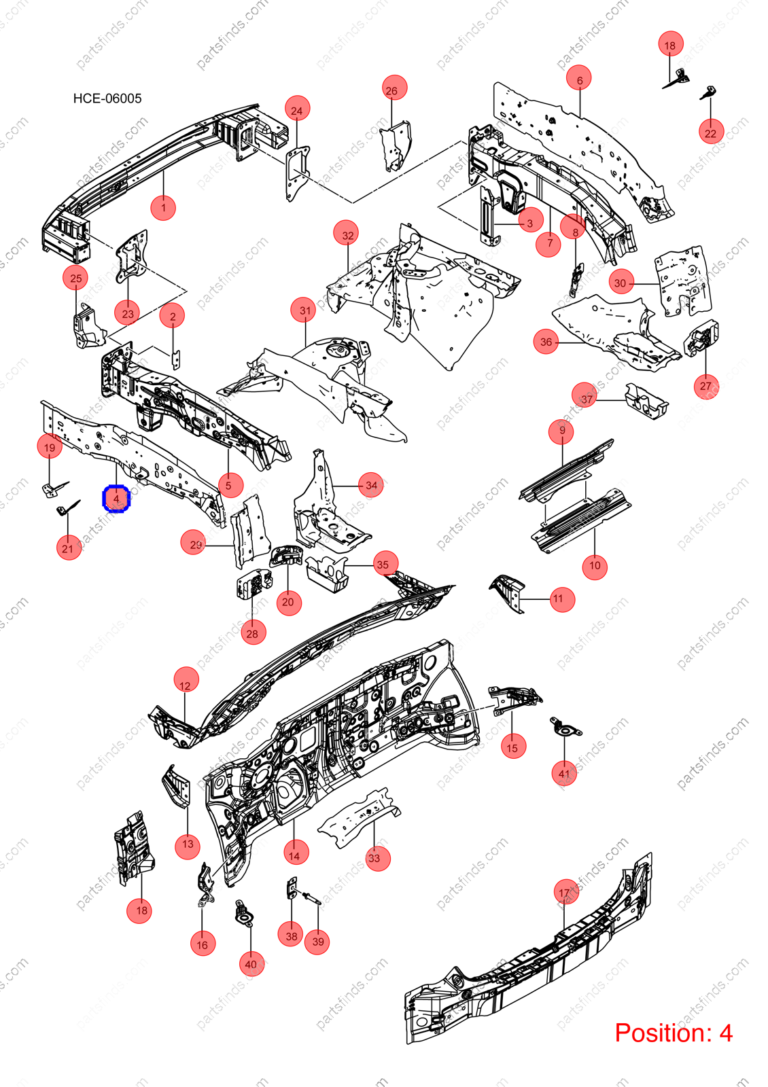13768756-00|1376875600 | Main beam outer panel | BYD parts | HCE-5301560/77 | HCE530156077 | Han EV | PartsFinds