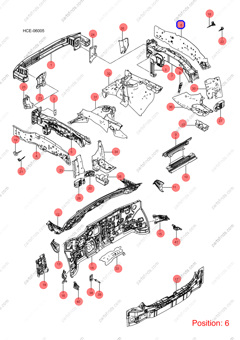 13768987-00|1376898700 | Main beam outer panel | BYD parts | HCE-5301569/77 | HCE530156977 | Han EV | PartsFinds