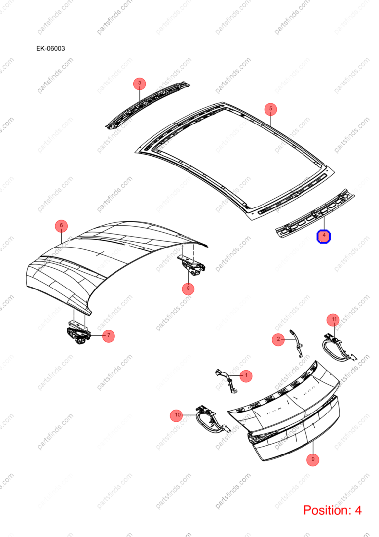 13818929-00|1381892900 | Roof beam | BYD parts | EKEA-5701311/77 | EKEA570131177 | Seal EV | PartsFinds