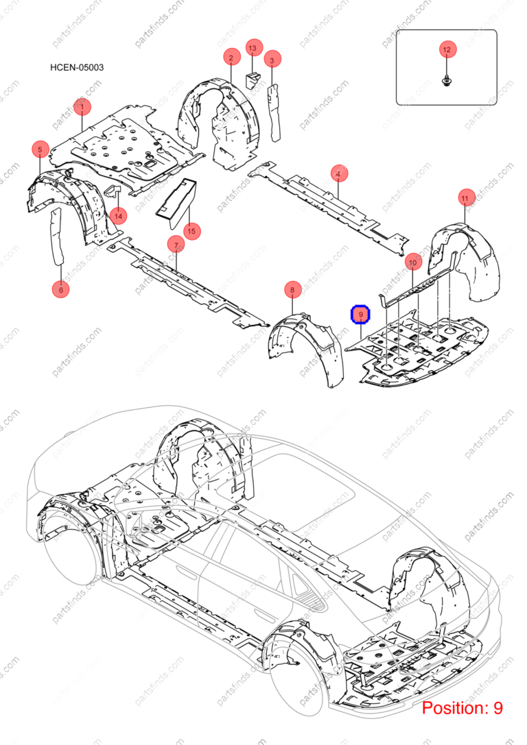 13831328-00|1383132800 | Engine lower guard plate | BYD parts | HCEN-3102370 | HCEN3102370 | Han EV | PartsFinds