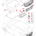 13833492-00|1383349200 | Rear spoiler trim | BYD parts | EM2EY-5602070 | EM2EY5602070 | Dolphin EV | PartsFinds