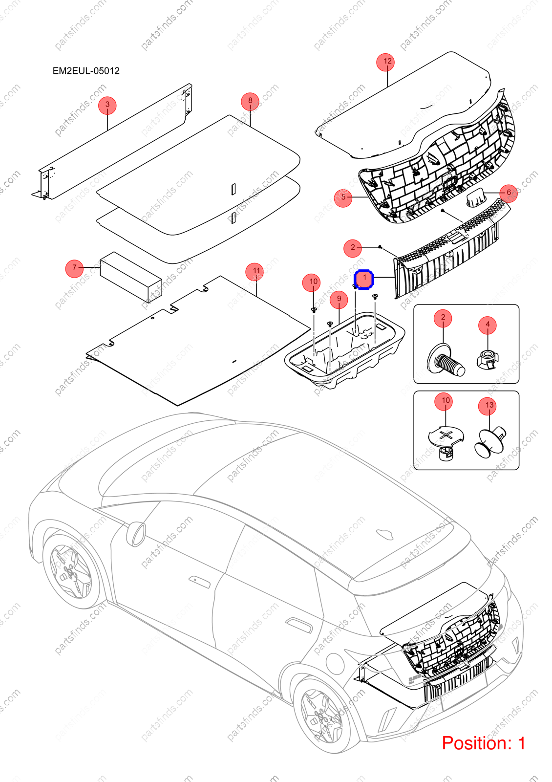 13833492-00|1383349200 | Rear spoiler trim | BYD parts | EM2EY-5602070 | EM2EY5602070 | Dolphin EV | PartsFinds 13833492-00|1383349200 | Rear spoiler trim | BYD parts | EM2EY-5602070 | EM2EY5602070 | Dolphin EV | PartsFinds