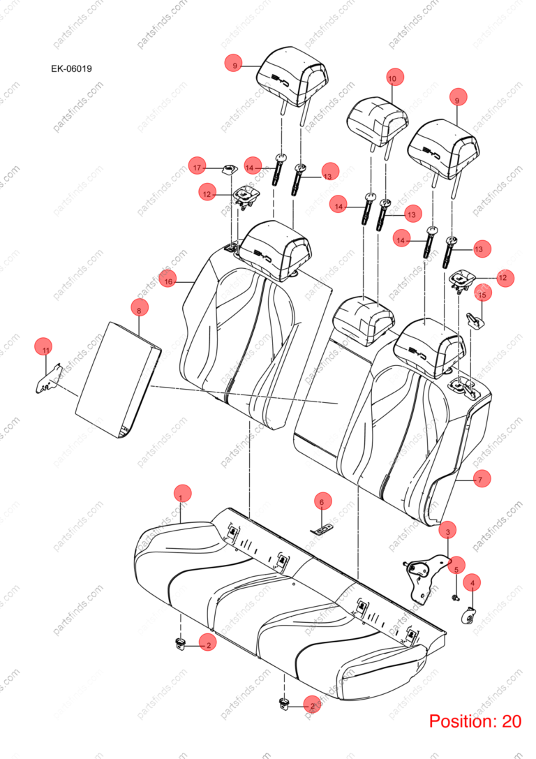 13835310-00|1383531000 | Seat lock mechanism | BYD parts | EKEA-7005670 | EKEA7005670 | Seal EV | PartsFinds