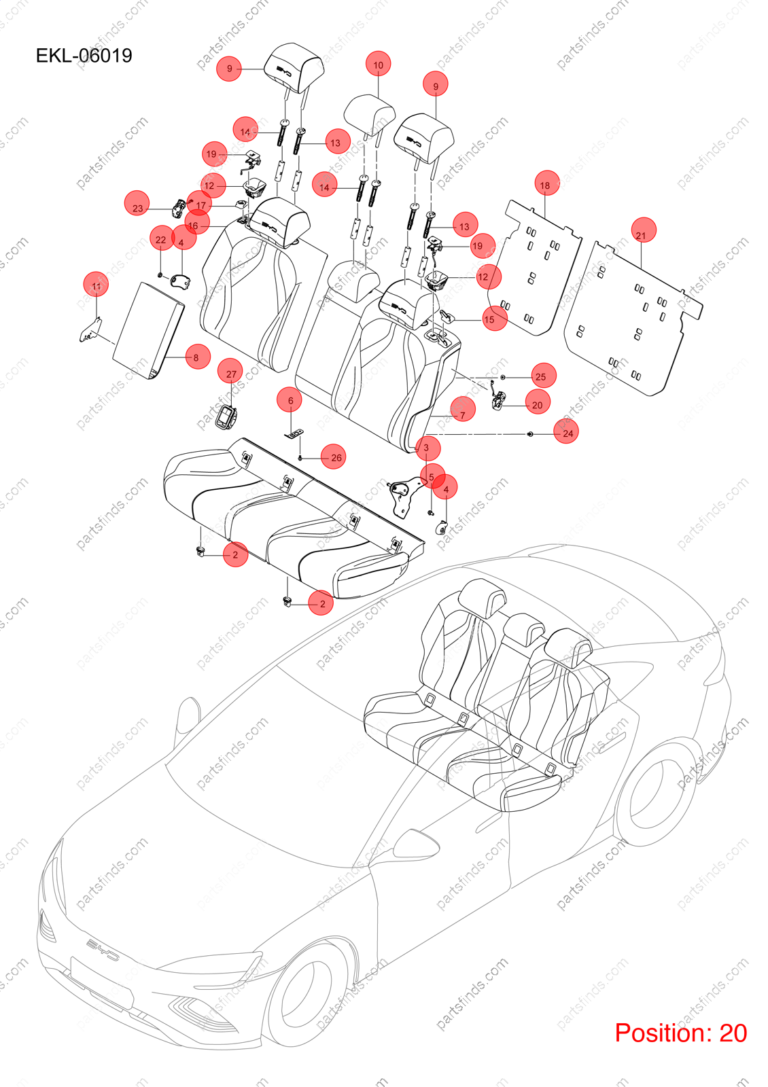 13835311-00|1383531100 | Seat lock mechanism | BYD parts | EKEA-7005680 | EKEA7005680 | Seal EV | PartsFinds