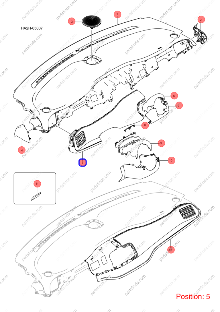 13887753-00|1388775300 | Instrument panel trim | BYD parts | HA2HE-5306150L | HA2HE5306150L | Qin PLUS DM-i | PartsFinds