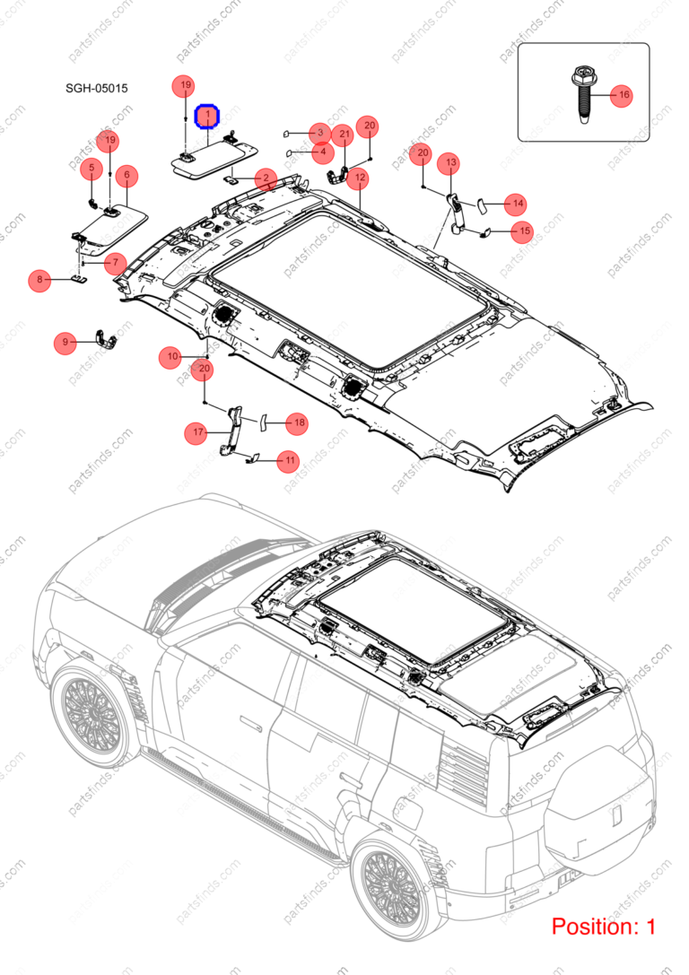 13915281-00|1391528100 | Sun visor | BYD parts | SGHA-8204020A-00ZAN | SGHA8204020A00ZAN | YANGWANG U8 | YANGWANG U8 PHEV | YANGWANG U8 HYBRID | PartsFinds
