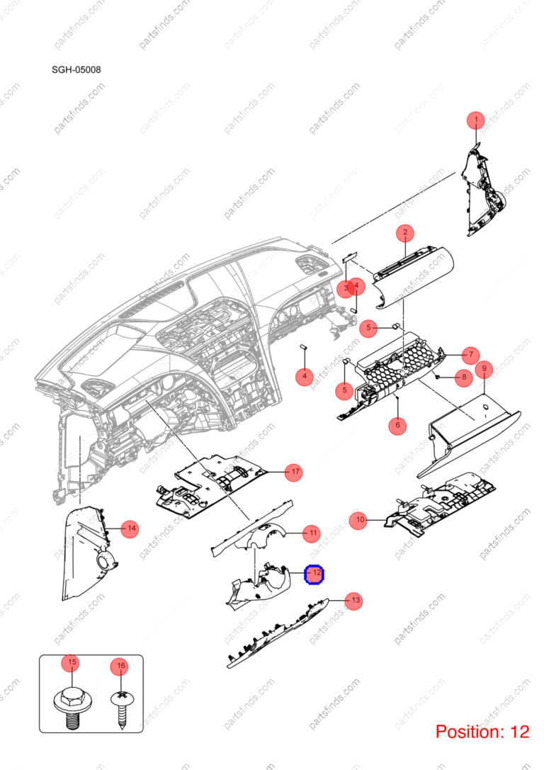 13918896-00|1391889600 | Steering column trim panel | BYD parts | SGHA-5306680-00ZAN | SGHA530668000ZAN | YANGWANG U8 | YANGWANG U8 PHEV | YANGWANG U8 HYBRID | PartsFinds
