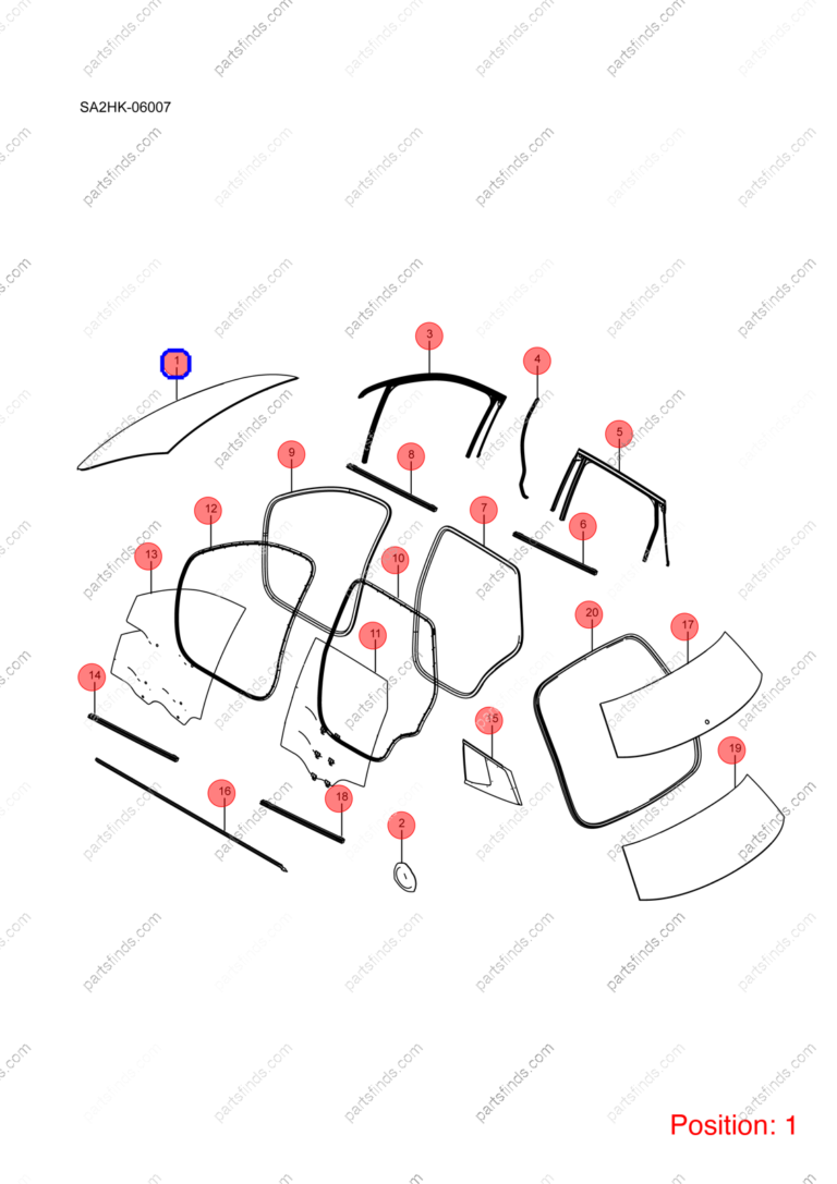 14077122-00|1407712200 | Windshield | BYD parts | SA2FC-5206010K | SA2FC5206010K | Song PRO DM-i | PartsFinds