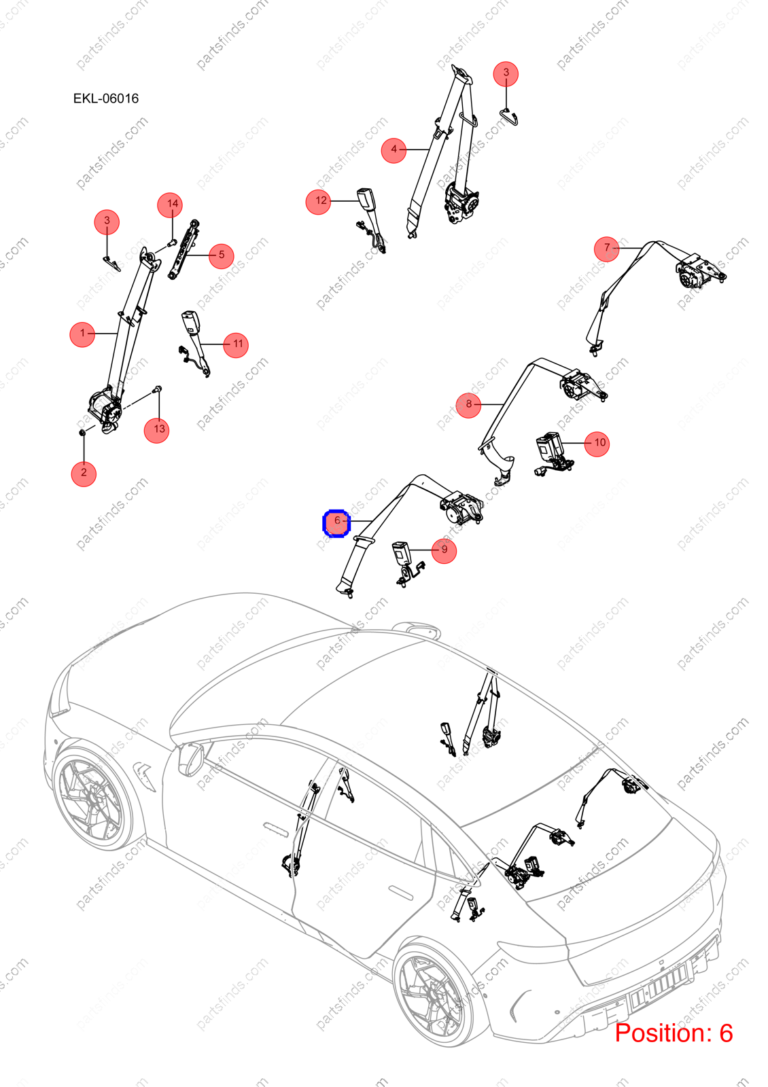 14151842-00|1415184200 | Seat belt | BYD parts | EKEA-5812010A-Y1 | EKEA5812010AY1 | Seal EV | PartsFinds