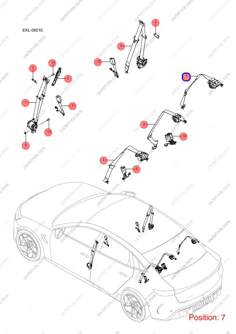 14151847-00|1415184700 | Seat belt | BYD parts | EKEA-5812020A-Y1 | EKEA5812020AY1 | Seal EV | PartsFinds