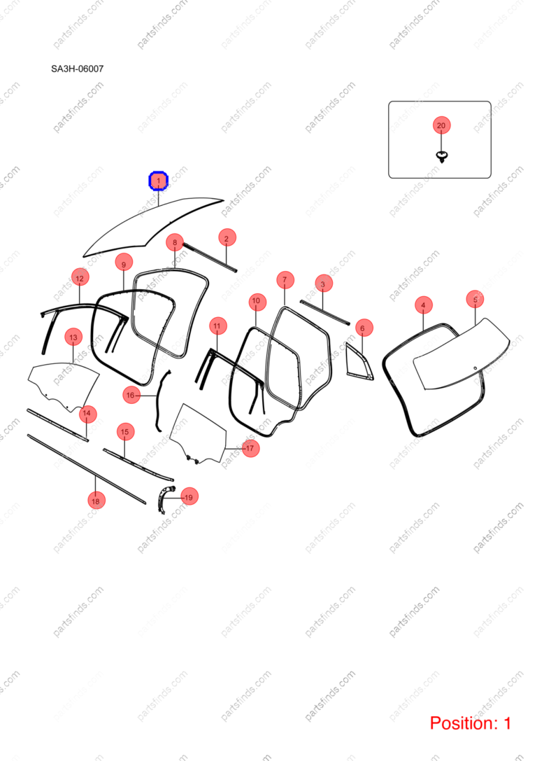 14220495-00|1422049500 | Windshield | BYD parts | SA3F-5206010W | SA3F5206010W | Song PLUS DM-i | PartsFinds