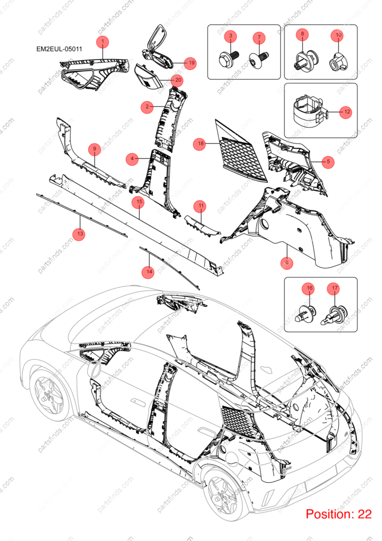 14248125-00|1424812500 | Door Sill Cover | BYD parts | EM2EFB-5402840-00BX | EM2EFB540284000BX | Dolphin EV | PartsFinds