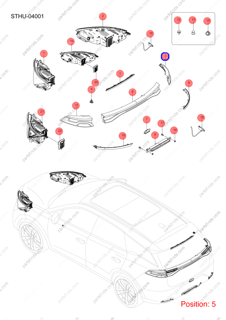 14271925-00|1427192500 | Taillight | BYD parts | ST-4133020G | ST4133020G | Tang EV | PartsFinds