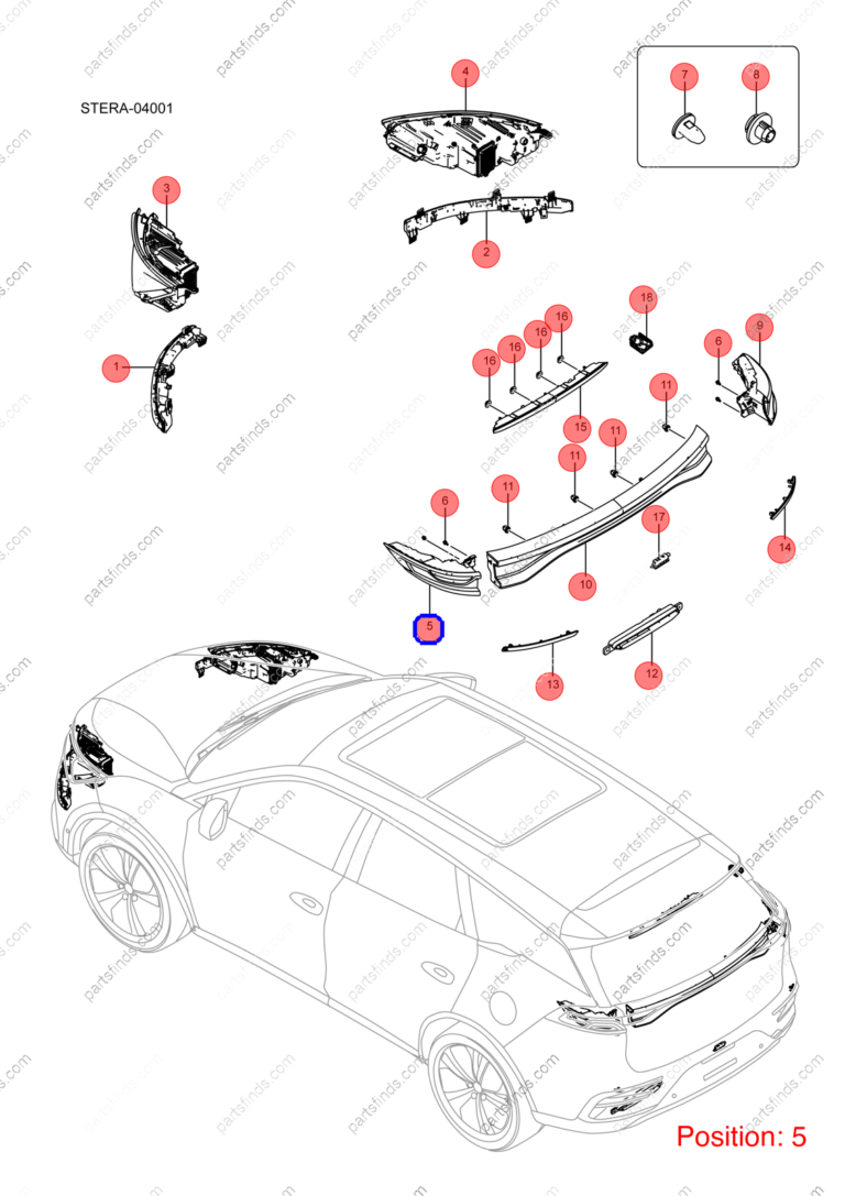 14271926-00|1427192600 | Taillight | BYD parts | ST-4133010G | ST4133010G | Tang EV | PartsFinds